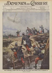 Moderne oorlog, Duits vliegtuig neergeschoten in Franse loopgraven bij Soissons