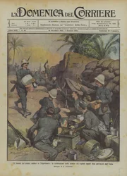 De kerst van onze soldaten in Tripolitanië, de viering in de loopgraven met overvloedige smakelijke gerechten