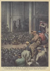 Het eerste concert in de werkplaatsen