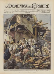 De aardbeving in Calabrië, een meisje nog levend onder het puin van een huis gehaald