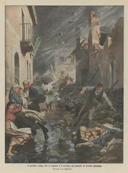 De verschrikkelijke cycloon die op de 3e van deze maand losbarstte over het dorp Scordia (Catania)