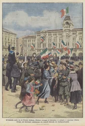 De vreugde in de straten van Italiaans Triëst