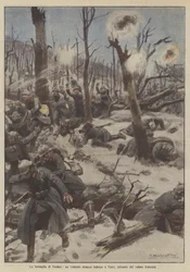 De slag om Verdun, een hevige Duitse aanval op Vaux, gebroken door Franse moed