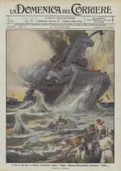 Het einde van een dapper schip, de Duitse kruiser Emden vernietigd door de Australische kruiser Sydney