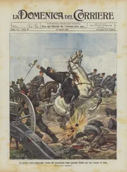 De Russisch-Japanse oorlog, de dood van de Russische commandant generaal Keller door een obus-explosie