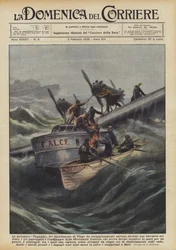 De motorschip Paganini van het departement Fiume heeft tijdens een storm dapper gered