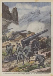 Onze artillerie laat een munitiedepot op de Anderter Alpe ontploffen en verslaat de artillerie
