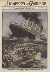 Het bloedbad van de onschuldigen, de Duitsers laten de Lusitania zinken, die bijna tweeduizend mensen vervoerde