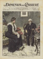 Het bezoek van de grootste nationale dichter, Giosue Carducci, aan koningin Margherita, in Bologna