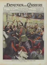 De aanslag op de Russische minister Stolypin, in het gemeentelijk theater van Kiev