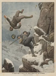 De alpiene tragedies, de dood van twee Milanese bergbeklimmers in de Alpen van de Dauphiné