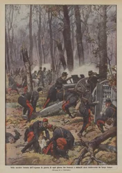 In het eeuwenoude bos van de Argonne, de dagelijkse oorlog tussen Fransen en Duitsers gaat door