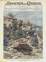 Op de uiterste lijn van de Karst, tegenover de gewelddadige aanvallen van het Oostenrijkse tegenoffensief