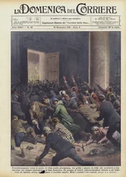 Hevig naar de poorten stormend, tussen geschreeuw en gehuil