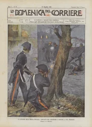 Een episode van de Siciliaanse maffia, conflict tussen carabinieri en maffiosi in Vita (Trapani)