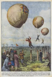 Een nieuwe Amerikaanse sport in Engeland, ballon springen