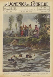 Een uitzonderlijke redding werd uitgevoerd door een Balilla in de wateren van de Liri bij Sora (Frosinone)