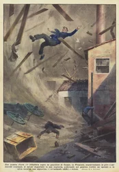 Een tornado trof een wijk in Casale, Piemonte, en slingerde rond