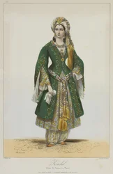 Élisa Rachel als Roxane in Bajazet door Racine, 1838