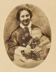 [Portret van Marie Devéria met haar zoon].