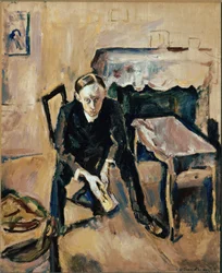 Portret van de Franse schrijver Fernand Fleuret