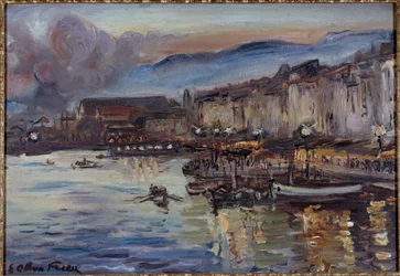 Uitzicht op de haven van Toulon 20e eeuw