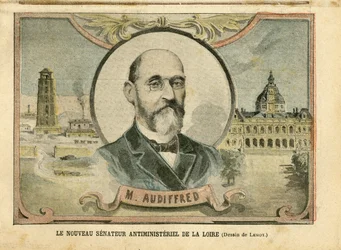 Illustratie van Achille Lemot in Le Pelerin - De nieuwe anti-ministeriële Senator van de Loire - Senator Audiffred Honore