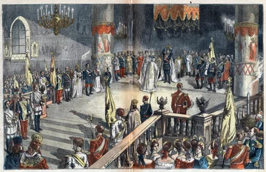 De kroning van Tsaar Nicolaas II