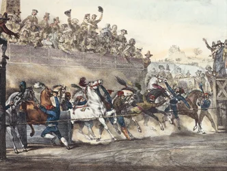 Romeins masker, door Achille Pinelli, Italië