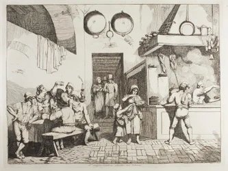 De improvisator in een osteria