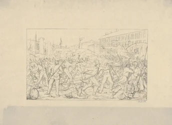 Slag bij Baltimore, 19 april 1861 uit Confederate War Etchings, 1861-63
