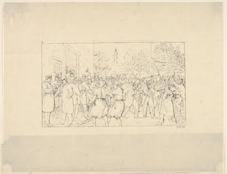 Verkiezing in Baltimore, november 1862 uit Confederate War Etchings, 1861-63