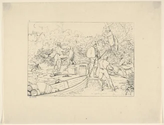 Smokkel van Geneesmiddelen naar het Zuiden uit Confederate War Etchings, 1861-63