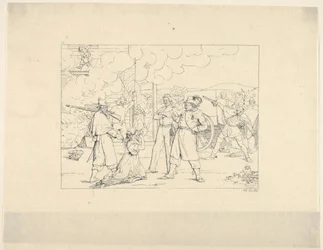 Dappere Mannen Die Vechten Met Siegel uit Confederate War Etchings