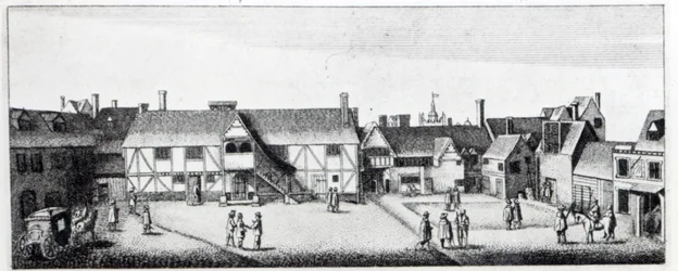 Zuidelijk uitzicht op Arundel House in Londen, geëtst door Wenceslaus Hollar in 1646 en gepubliceerd in 1792