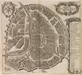 Kaart van Moskou. Uit: Vermehrte Newe Beschreibung der Muscowitischen, 1656