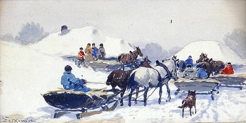 Winter op het platteland