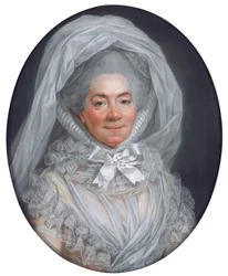 Portret van een dame, bekend als Madame Poisson, moeder van Madame de Pompadour