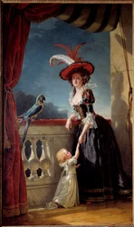 Portret van Louise Elisabeth van Frankrijk en haar zoon Don Ferdinand