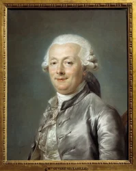 Portret van Jean Jacques Bachelier (1724-1806) Franse schilder. Schilderij door Adelaide Labille-Guiard (Labille Guiard)