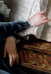De gravin de Selve maakt muziek (detail), 1787