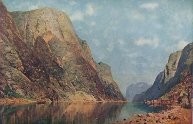 Sognefjord, Noorwegen, laat 19e eeuw, 1914