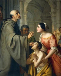 St. Mauro Abt geeft een jonge blinde man het zicht terug