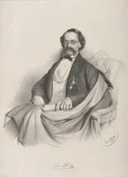 Portret van de violist en componist Heinrich Proch 1809-1878