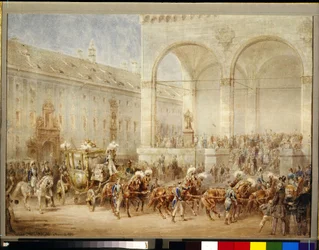 Vertrekceremonie van keizer Nicolaas I