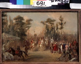 De jacht van de tsaar in de 16e eeuw