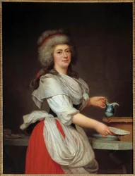 Portret van Madame Aughie, dienstmeid van de koningin van Frankrijk Marie Antoinette