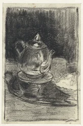 Theepot op een lichtje
