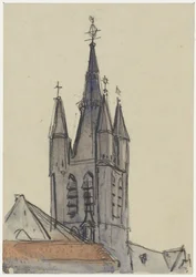 Toren van de Oude Kerk te Delft