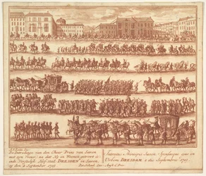 Intocht van de Prins van Saksen met zijn Vrouw in Dresden op 2 september 1719
